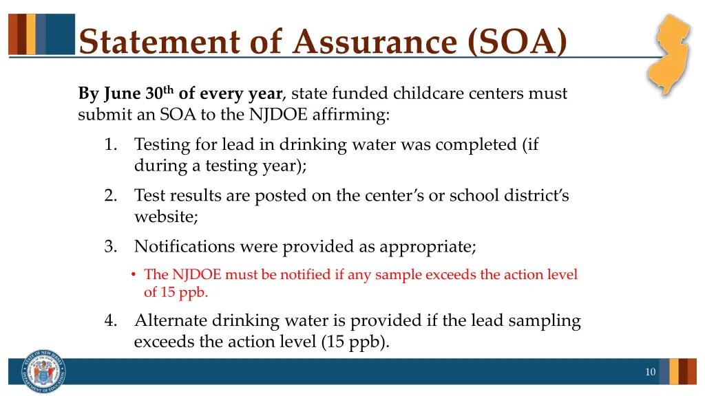 statement of assurance soa