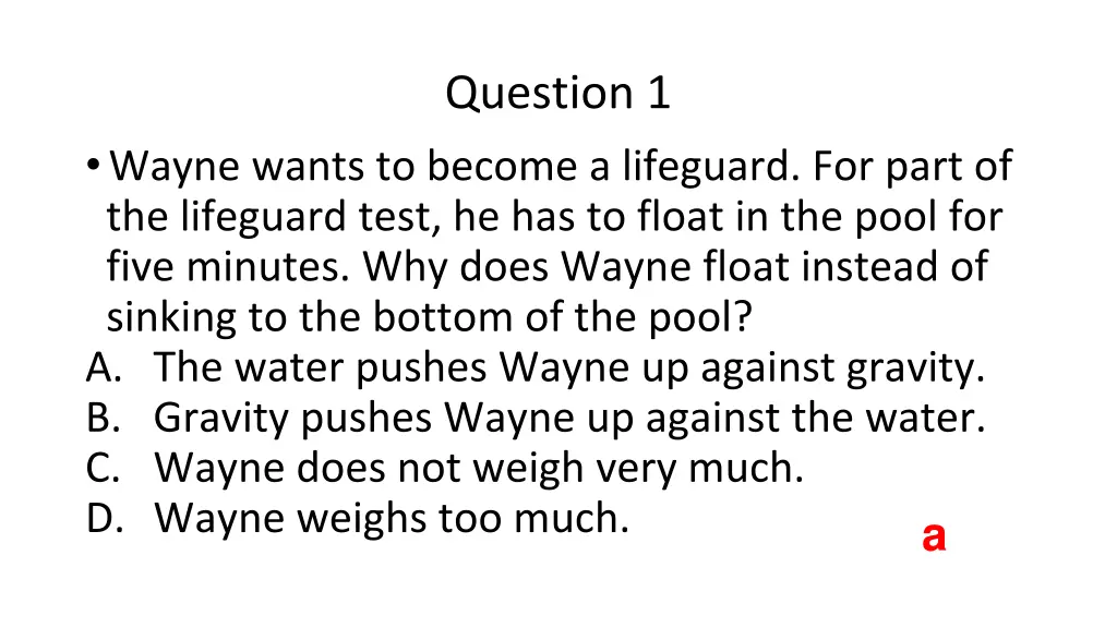 question 1