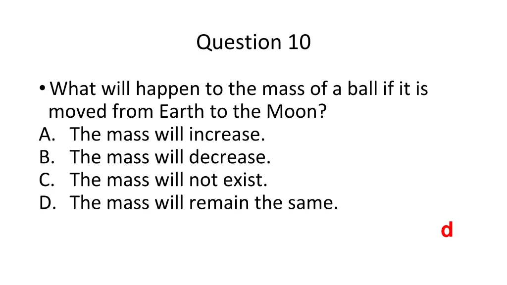 question 10