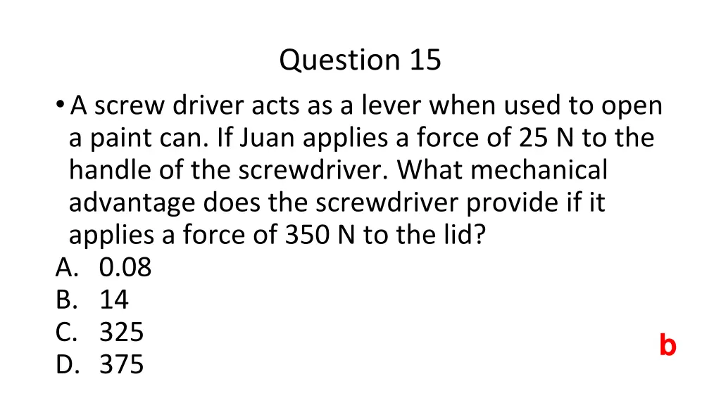 question 15