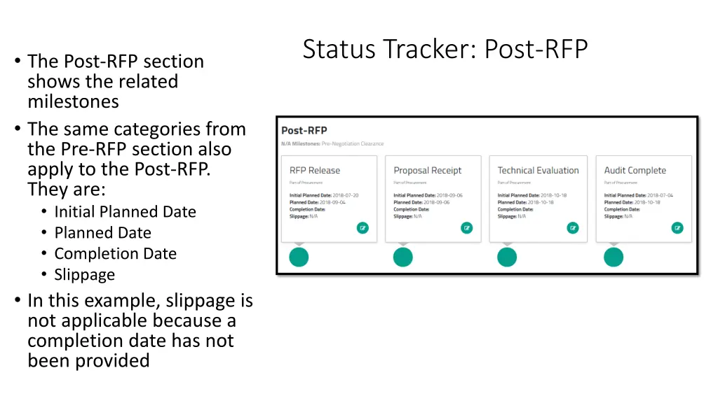 status tracker post rfp