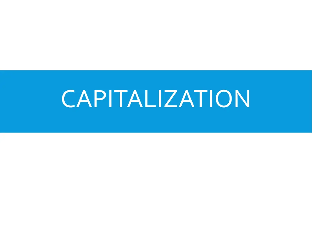 capitalization