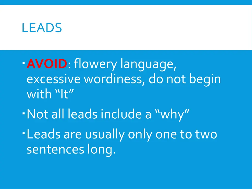 leads