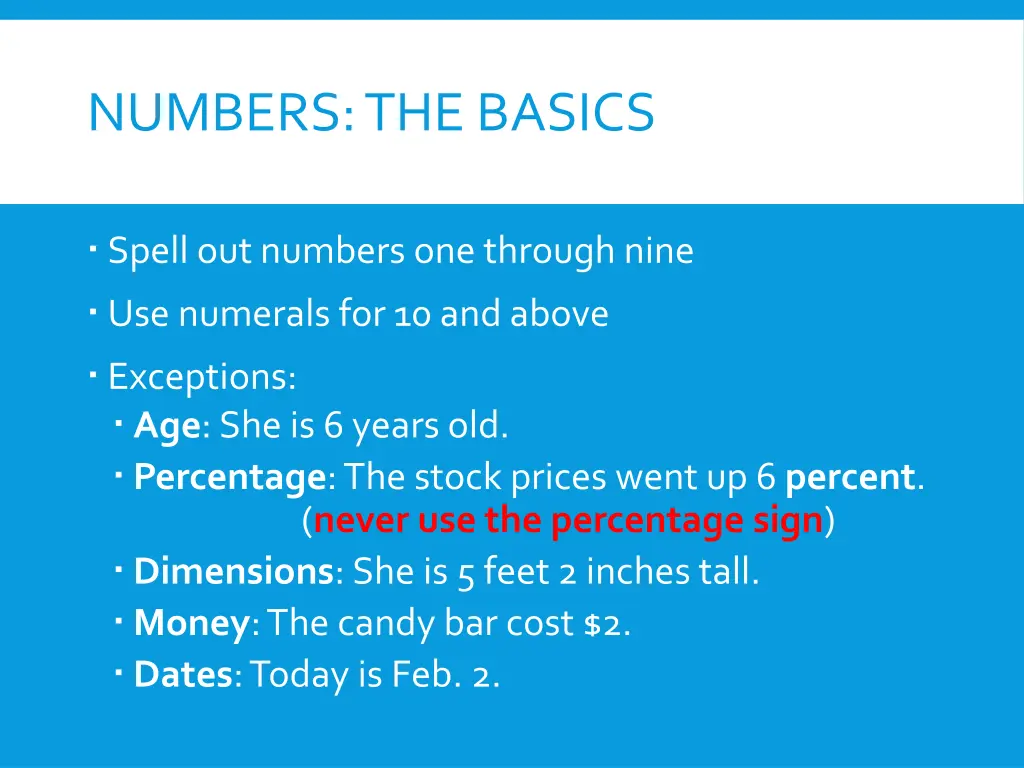 numbers the basics