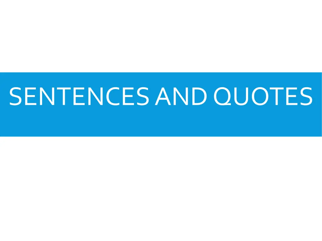 sentences and quotes