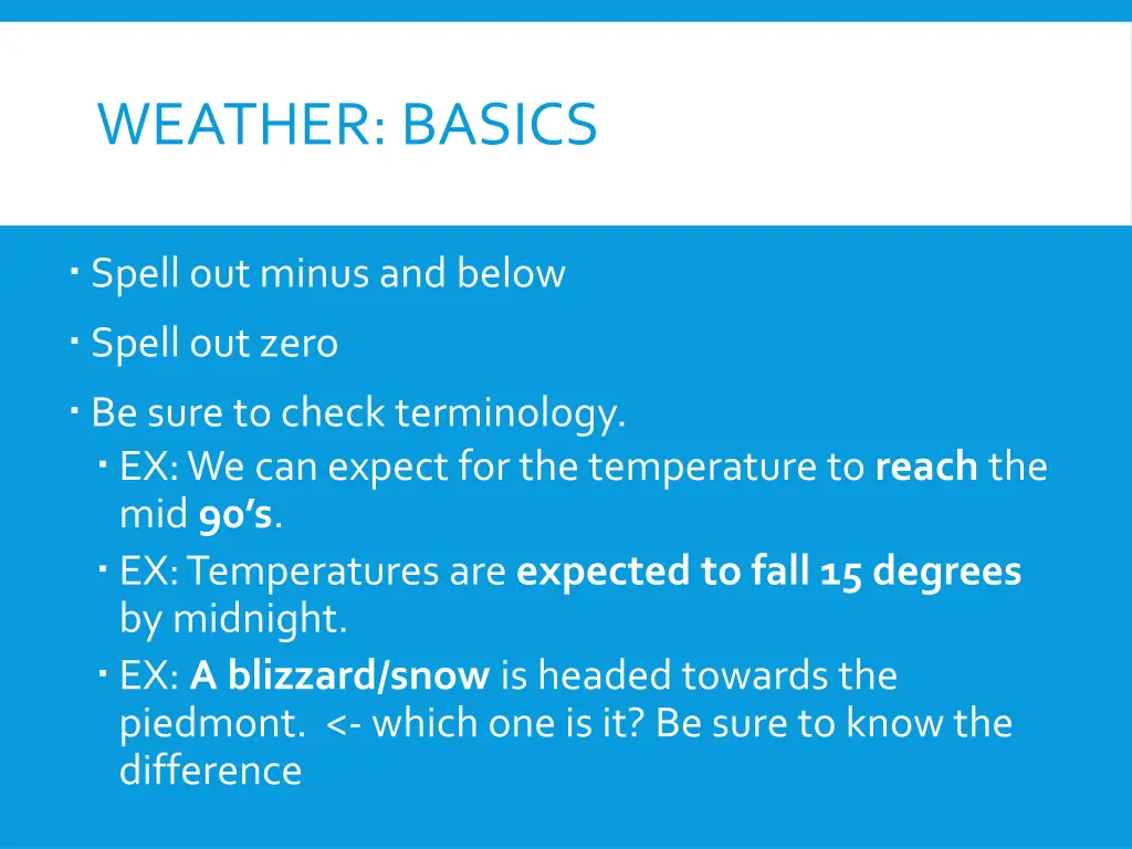 weather basics