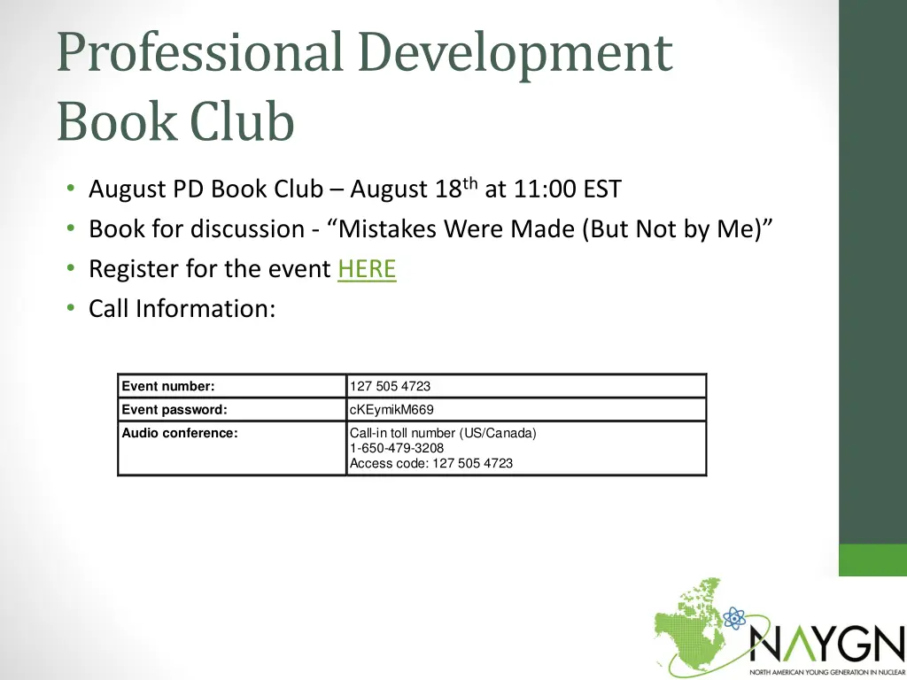 professional development book club 1