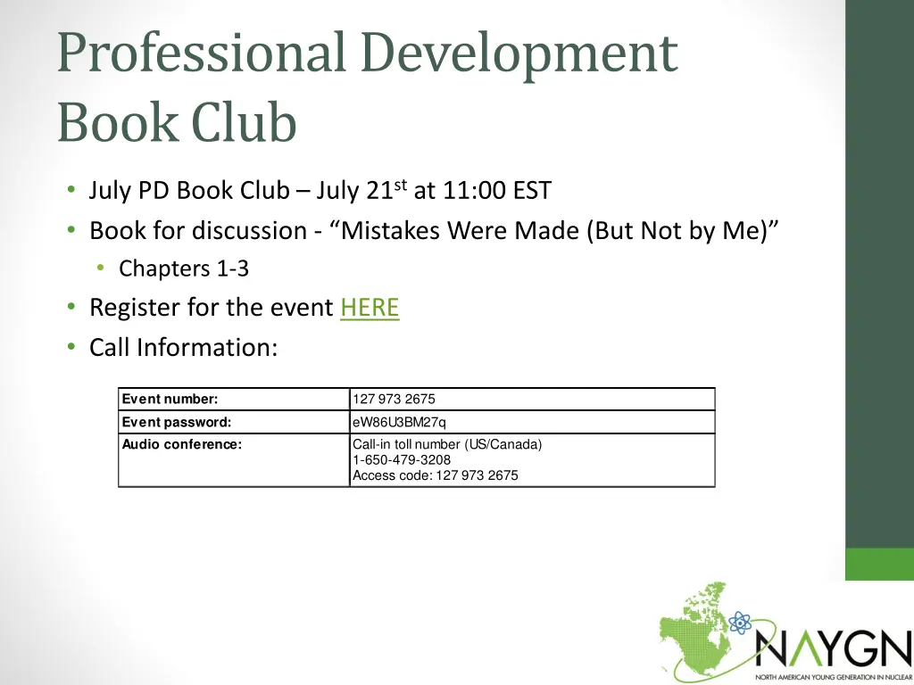 professional development book club