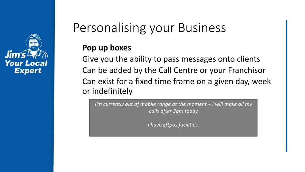 personalising your business