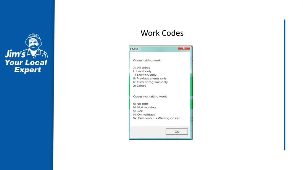 work codes