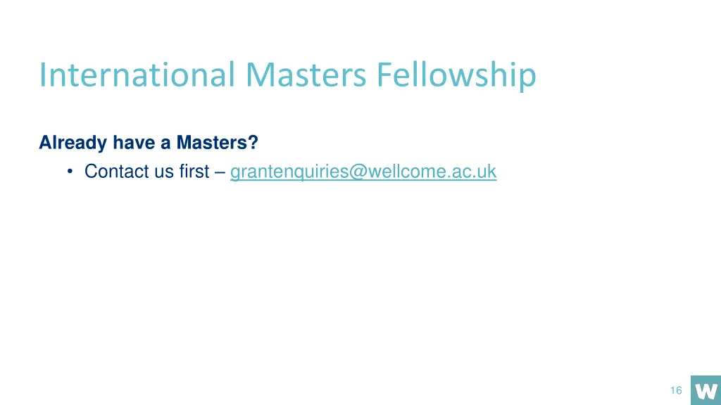 international masters fellowship 1