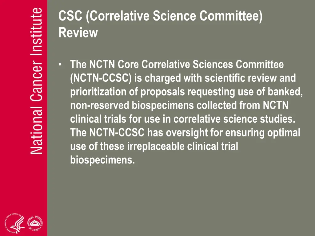 csc correlative science committee review