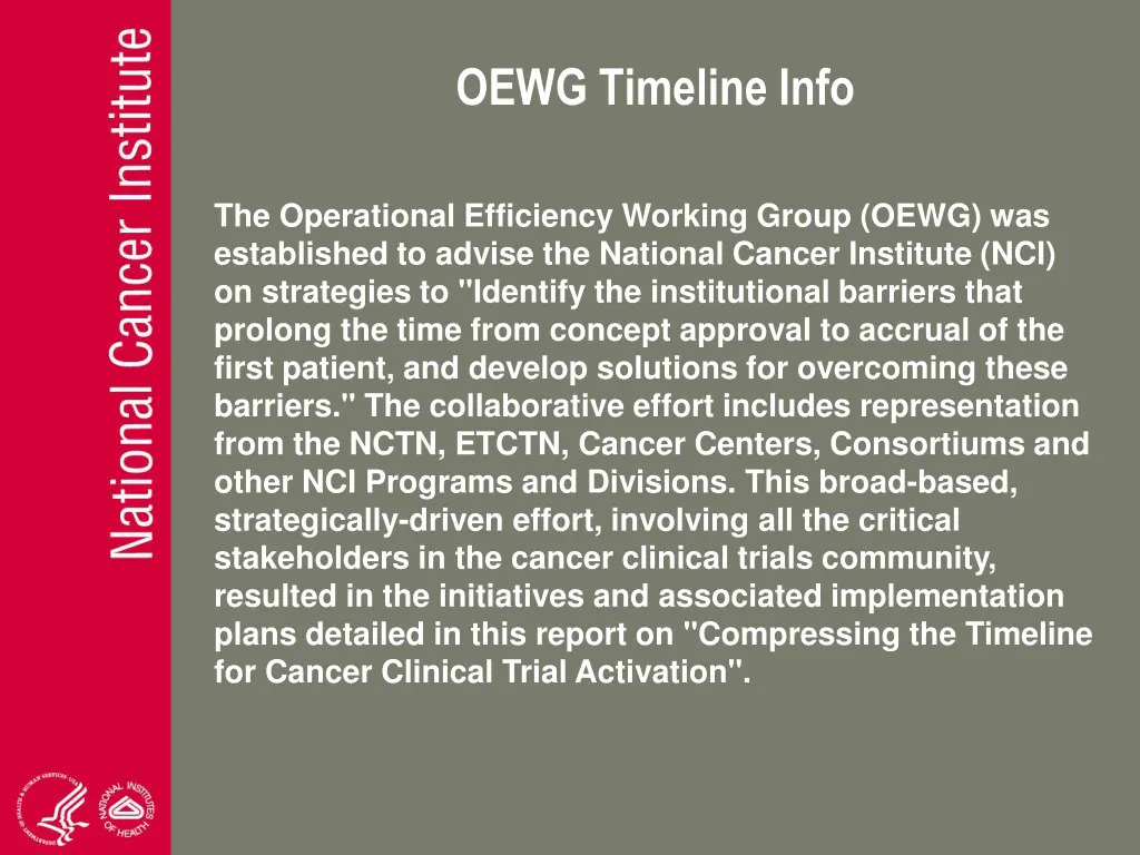 oewg timeline info