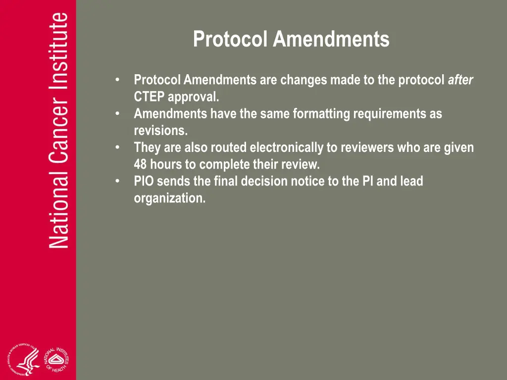 protocol amendments