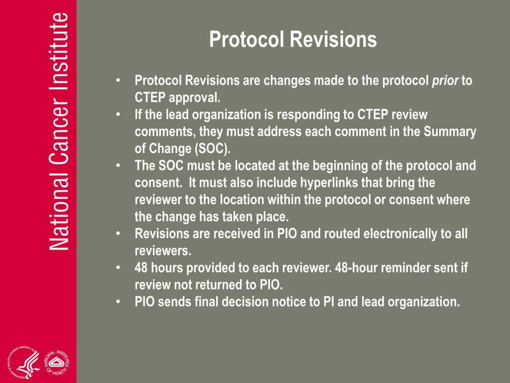 protocol revisions