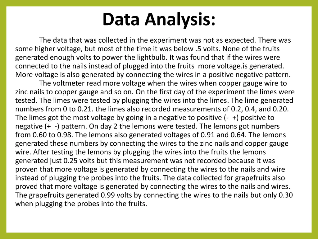 data analysis