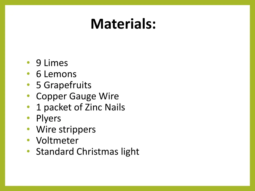 materials