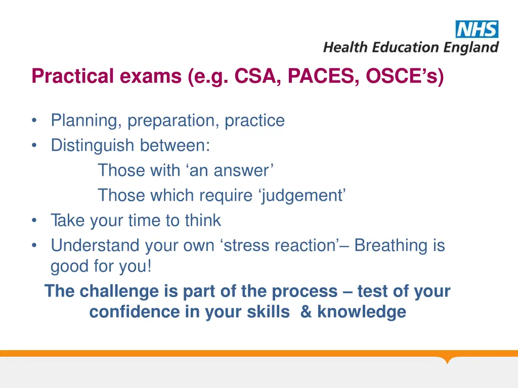 practical exams e g csa paces osce s