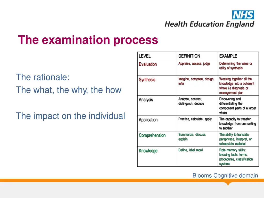 the examination process