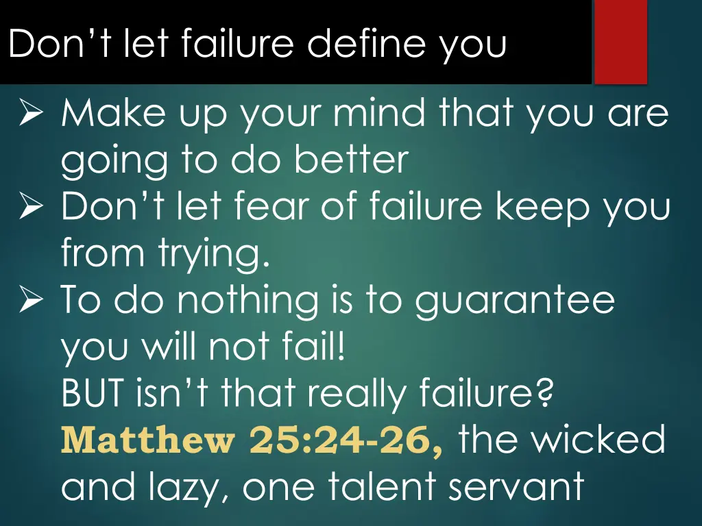 don t let failure define you 1