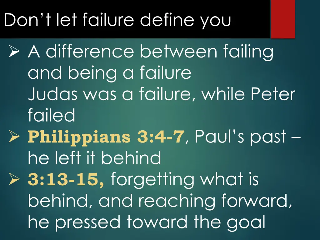 don t let failure define you