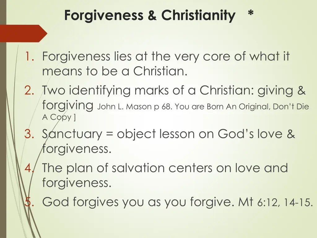 forgiveness christianity