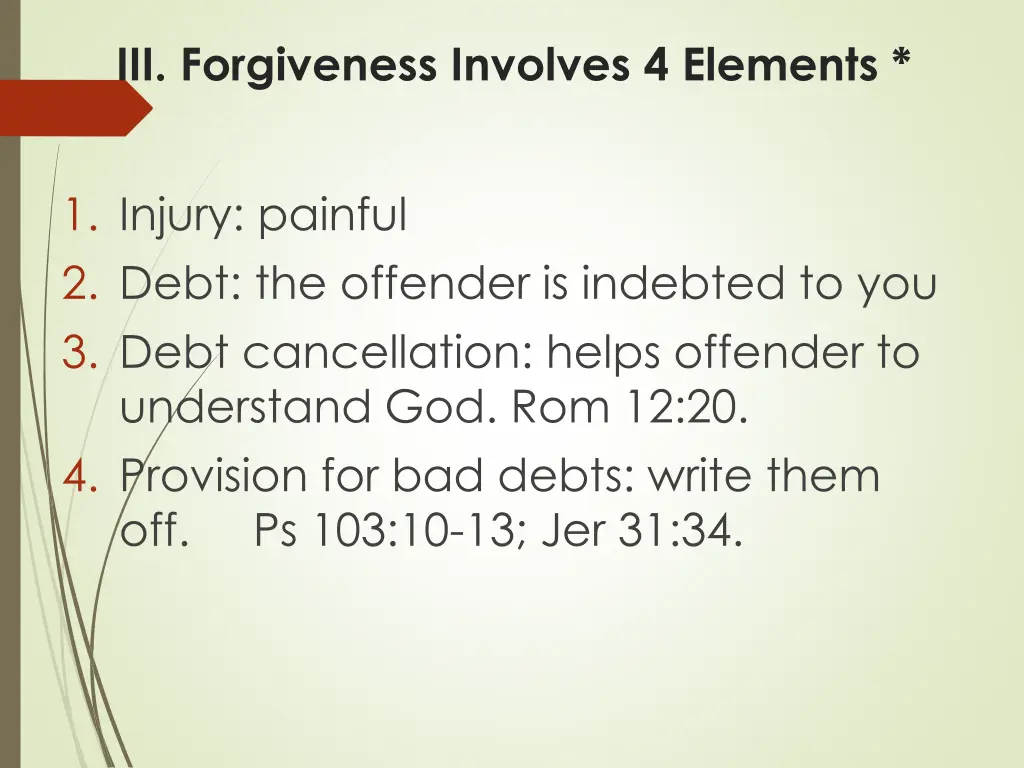 iii forgiveness involves 4 elements