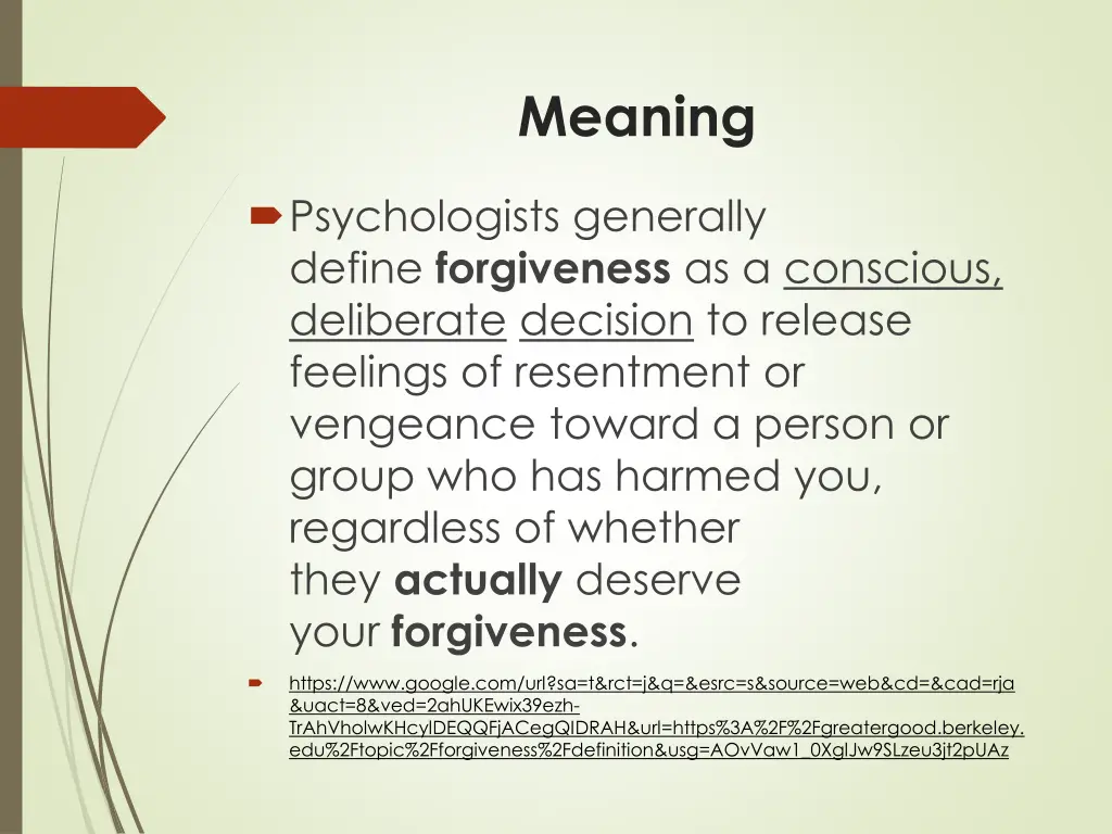 meaning