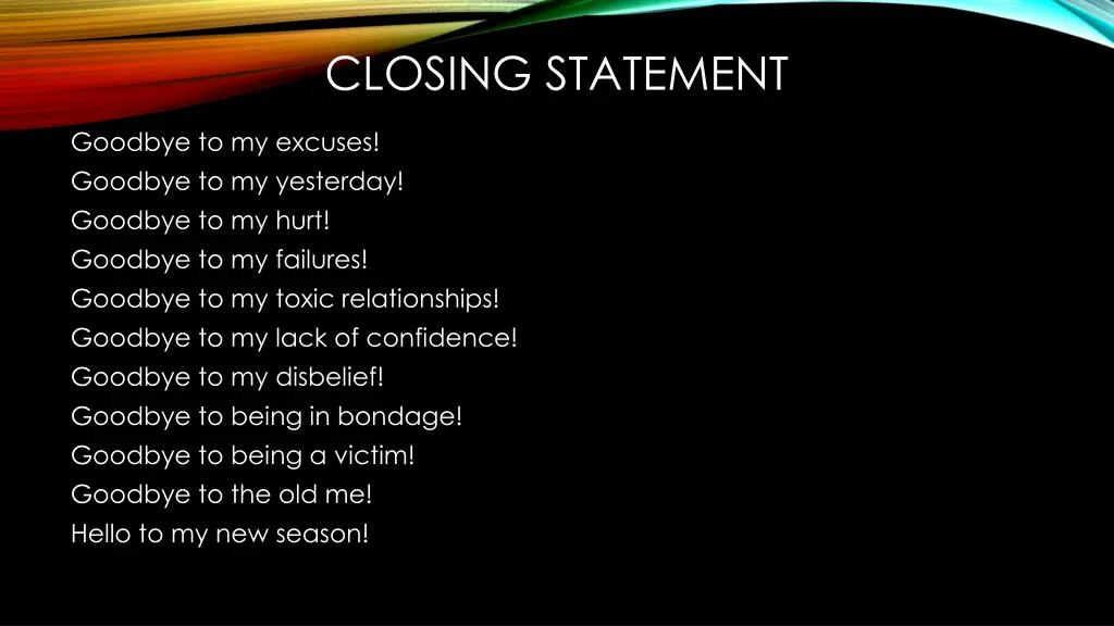 closing statement