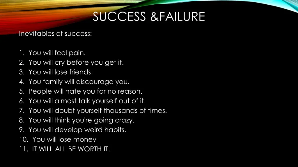 success failure 5