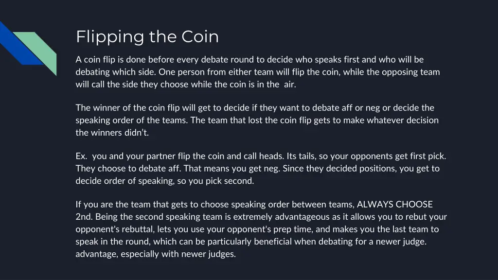 flipping the coin