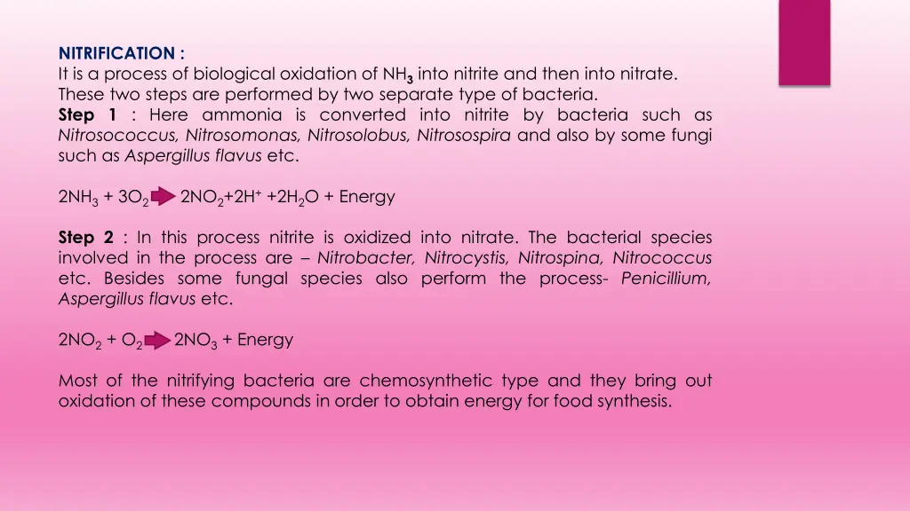 nitrification it is a process of biological