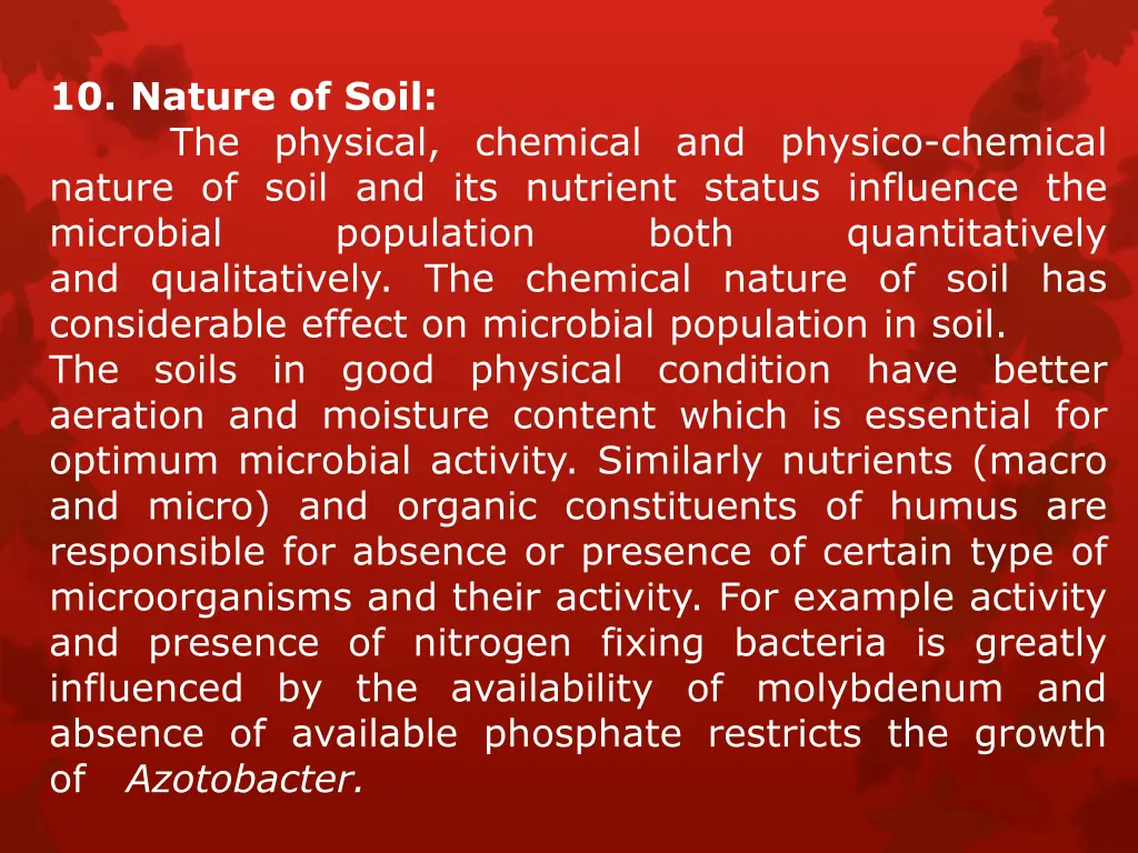 10 nature of soil the physical chemical