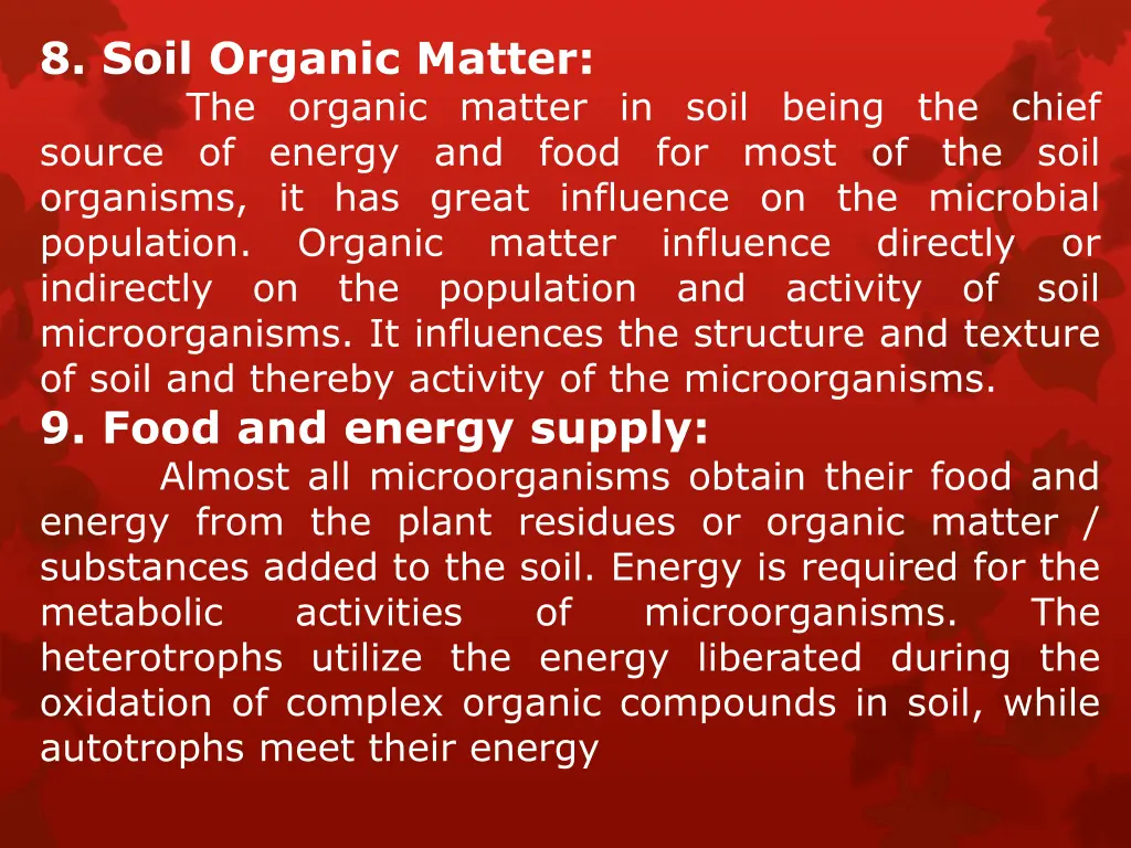 8 soil organic matter the organic matter in soil