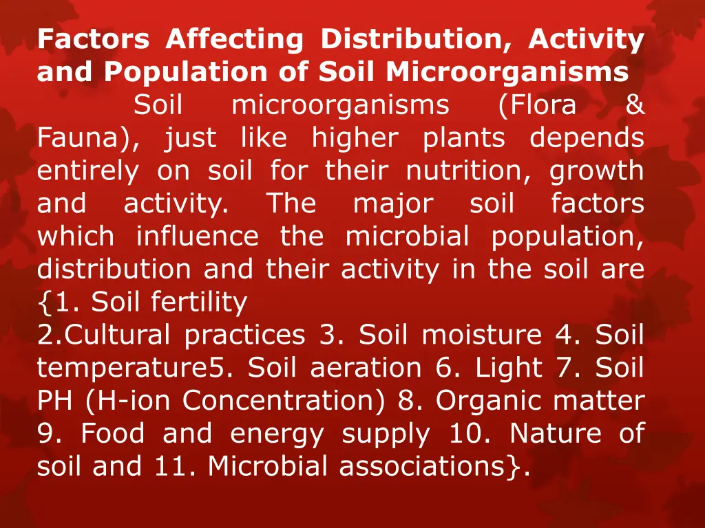 factors affecting distribution activity