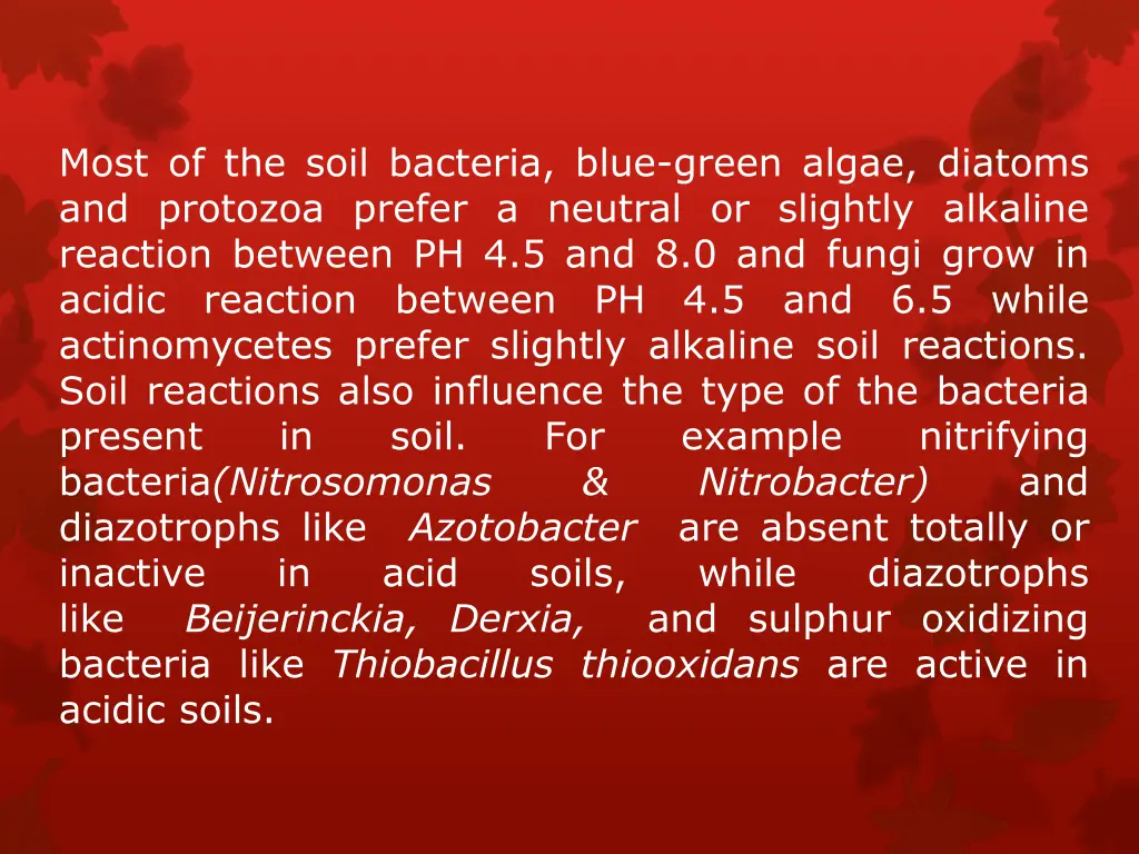 most of the soil bacteria blue green algae