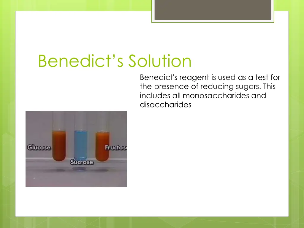 benedict s solution