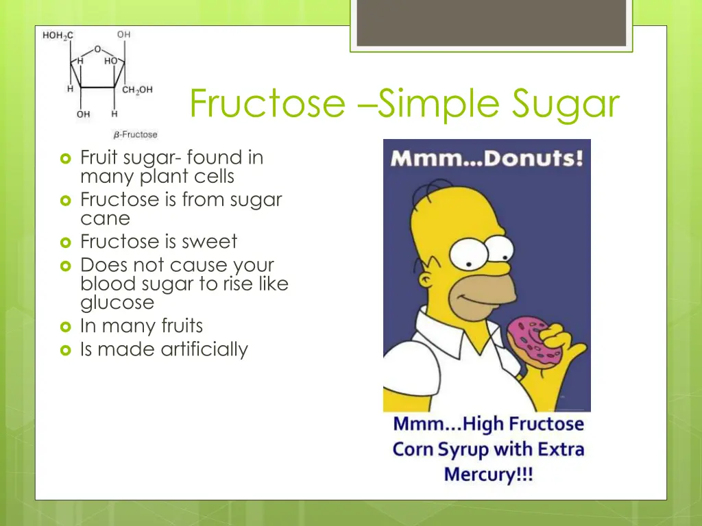 fructose simple sugar