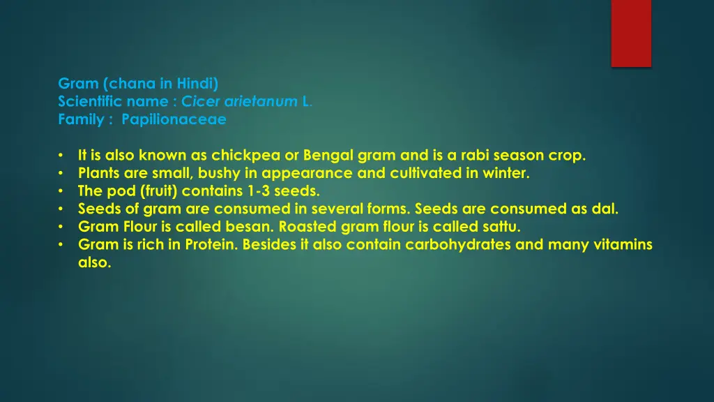 gram chana in hindi scientific name cicer