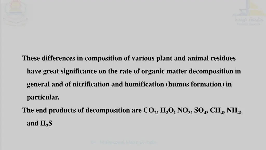 these differences in composition of various plant