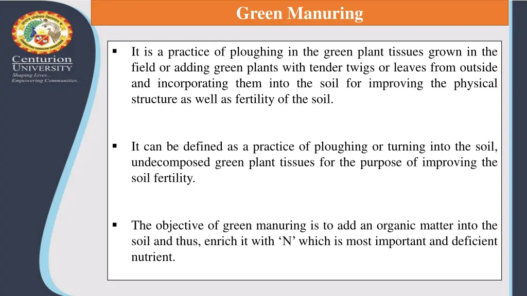 green manuring