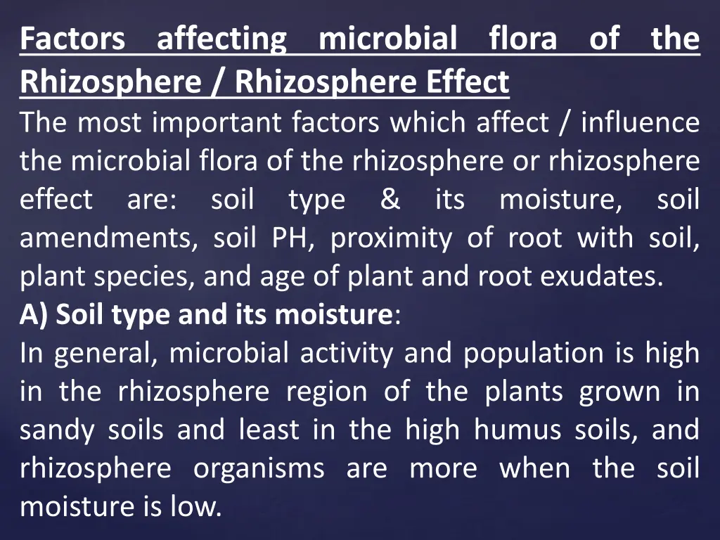 factors affecting microbial flora