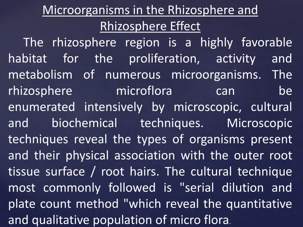 microorganisms in the rhizosphere and rhizosphere