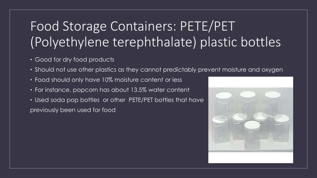 food storage containers pete pet polyethylene