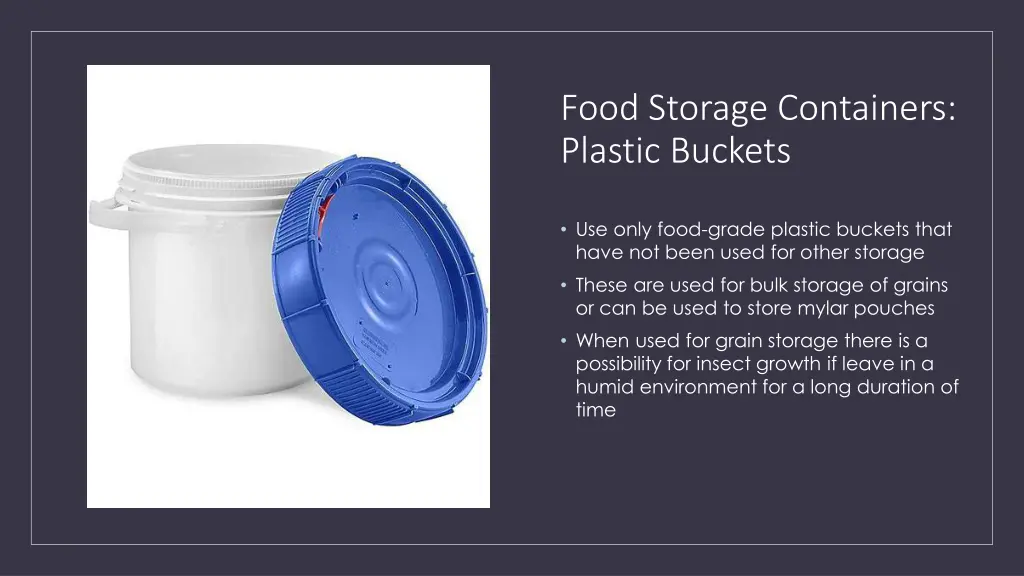 food storage containers plastic buckets