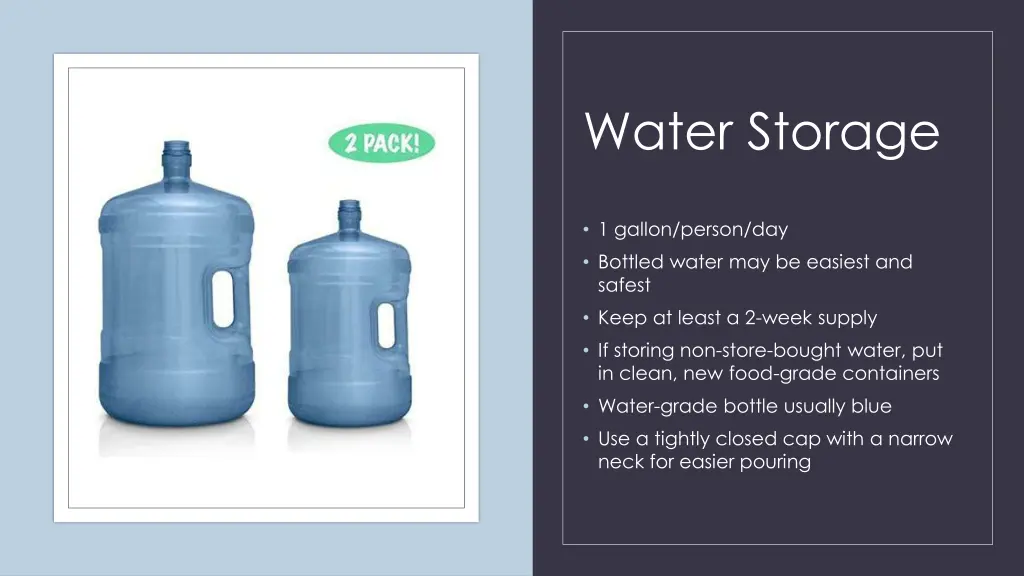 water storage