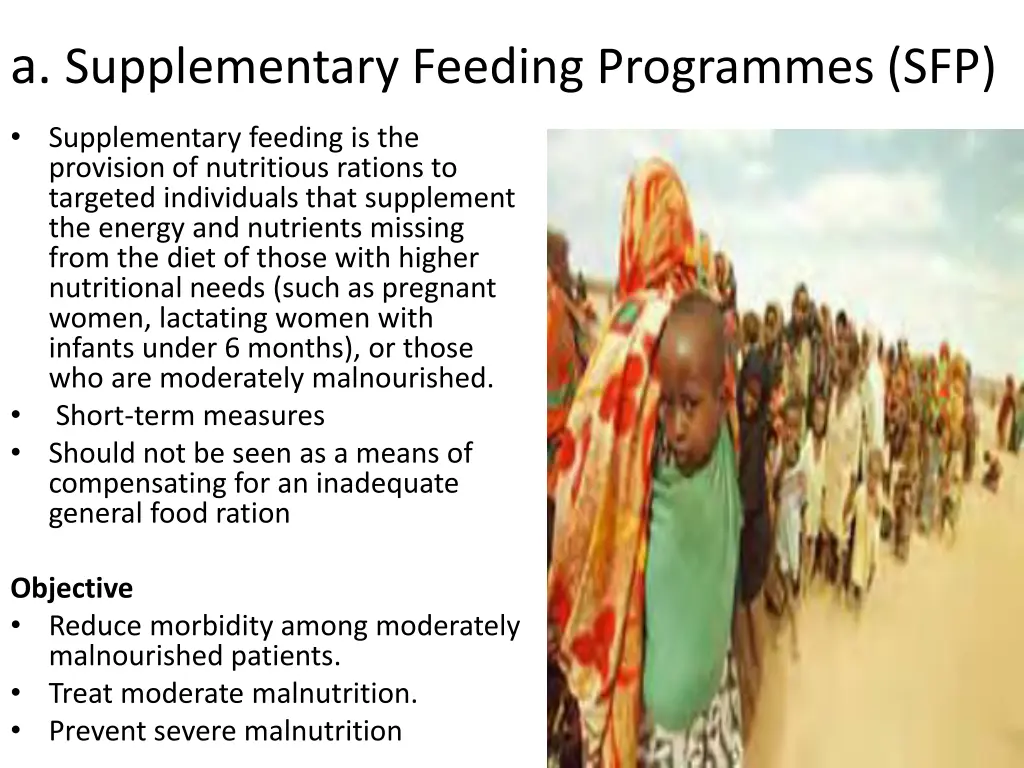 a supplementary feeding programmes sfp