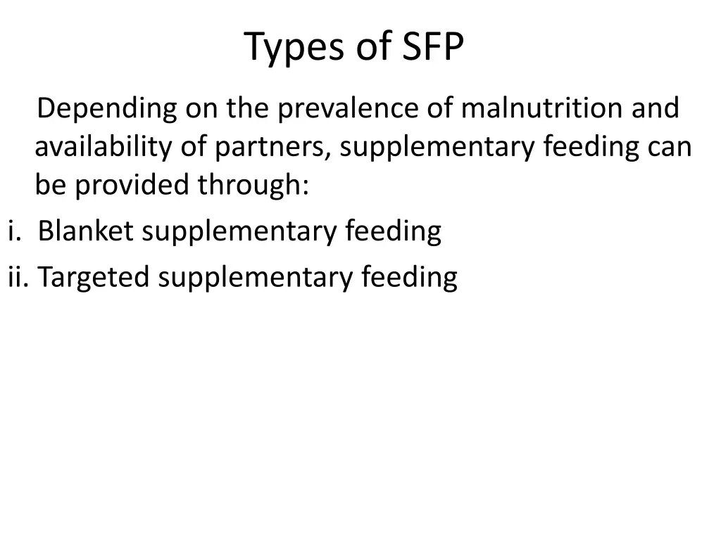 types of sfp