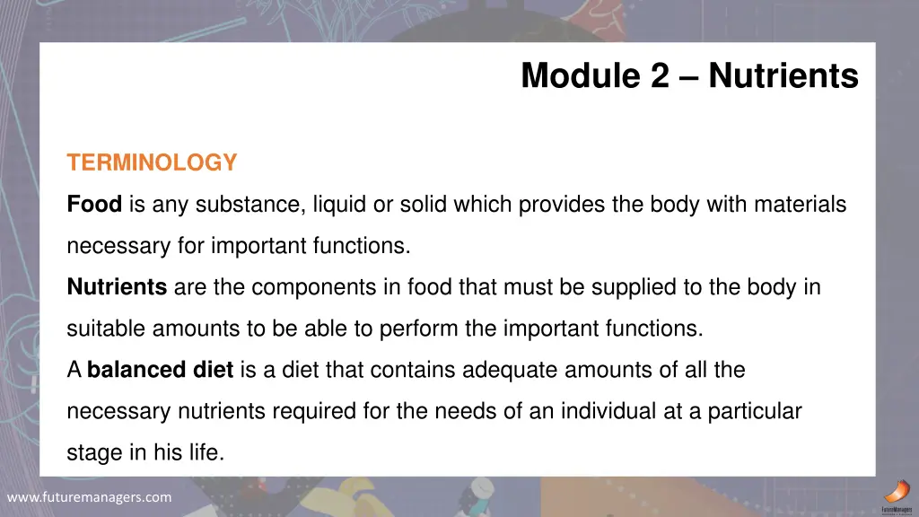 module 2 nutrients