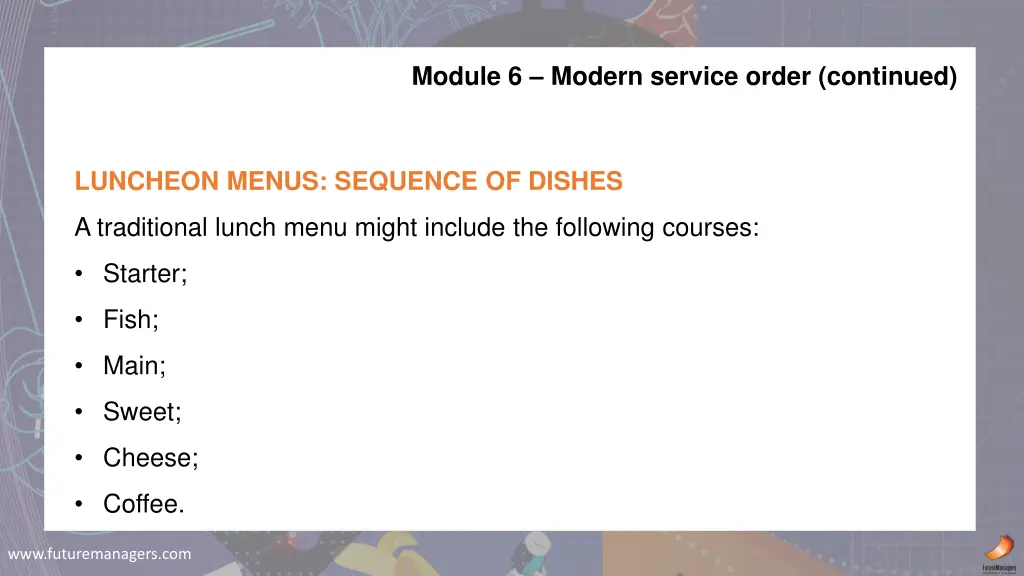 module 6 modern service order continued 2